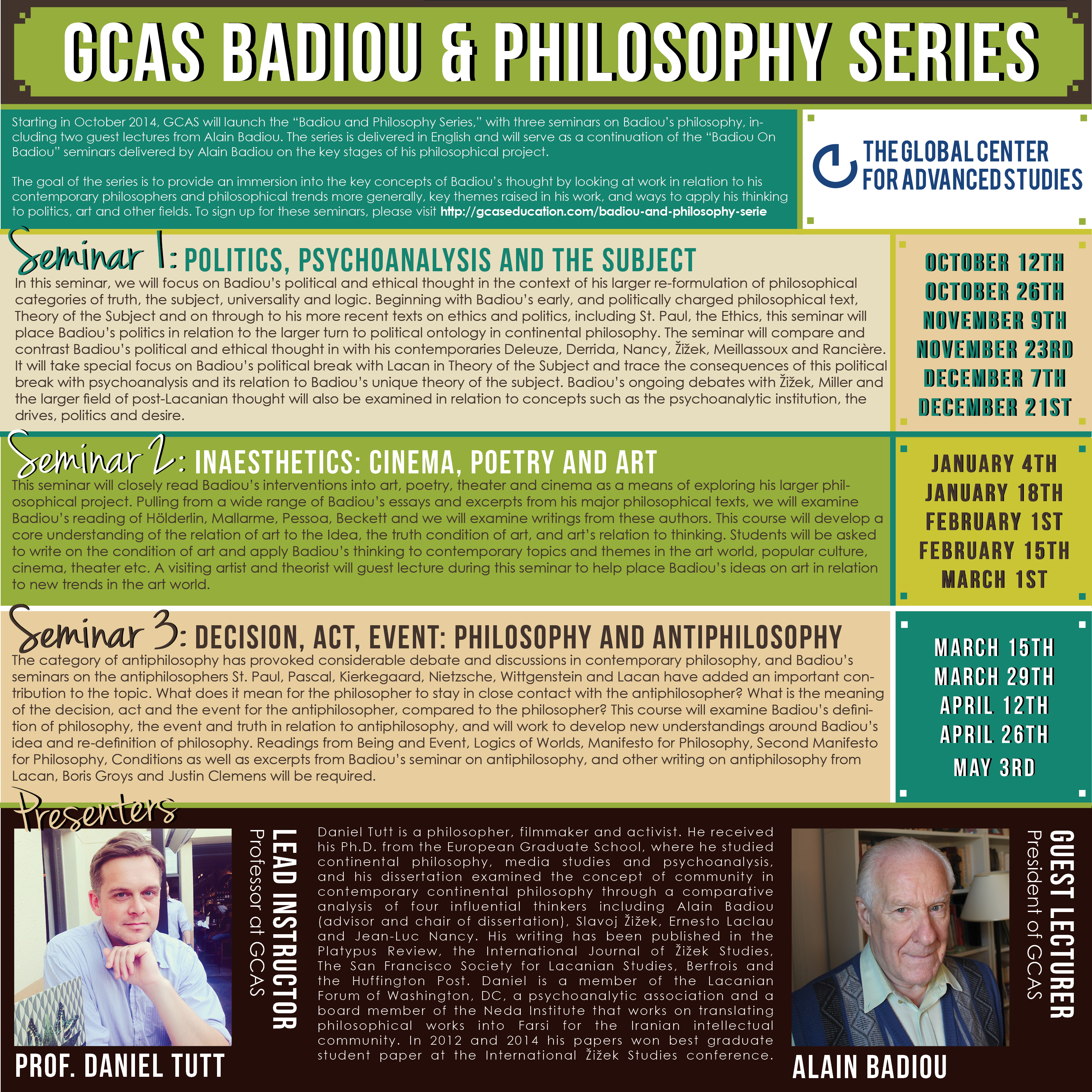 Announcing New Badiou and Philosophy Seminars